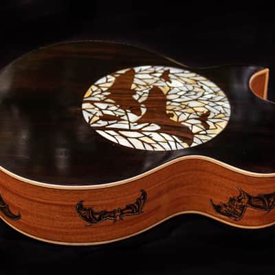 Blueberry Handmade Acoustic Guitar Jumbo Size Built to Order image 9