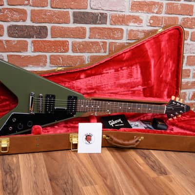 Gibson Flying V Tribute Olive Drab 2021 w/OHSC image 2