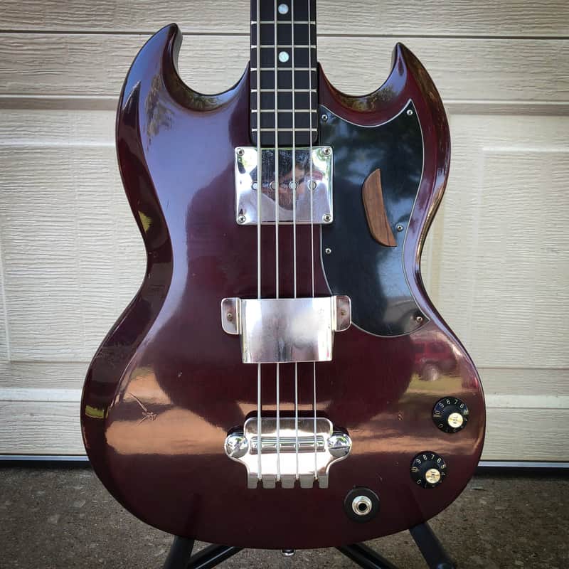 1970s Greco/Aria EB-0 SG Bass Japan Chushin Gakki w/Original Case