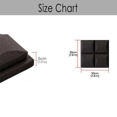 Arrowzoom New 12 pcs 20 x 20 x 5 cm Hemisphere Grid Acoustic Studio Foam Sound Absorption Panel image 2