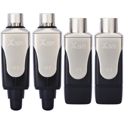 Xvive U3D Dual Plug-On Wireless Audio System for Dynamic Microphones & Active Monitors (2.4 GHz) image 1