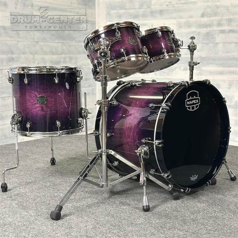 Mapex Saturn VI Rock 4pc Drum Set 22/10/12/16 Royal Purple Burst image 1