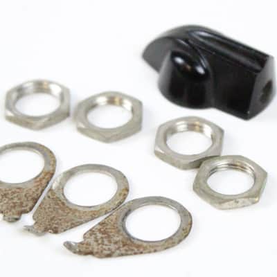 1973 Vintage Gibson Les Paul/ES/SG/LS Volume Tone Jack Pointers Washer Nuts USA 1970s Early Norlin Era image 2