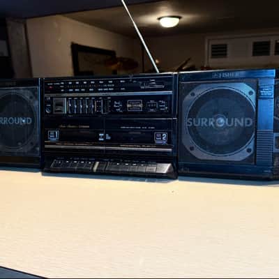 Vintage Fisher PH-W803 Double Cassette Dubbing Boombox Radio Works Great READ image 4