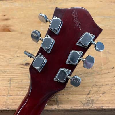 Global EA200 1970s Cherry Red Hollow-Body Electric Guitar image 6