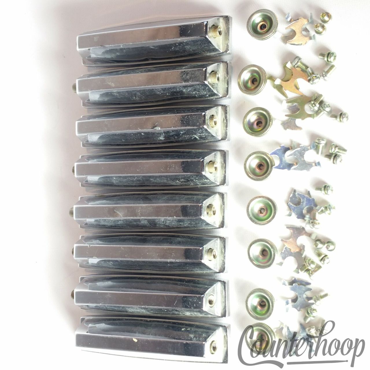 Yamaha 8x Recording Custom Snare Drum Lugs Vintage 80s Chrome Japan 3-Hole* — main photograph