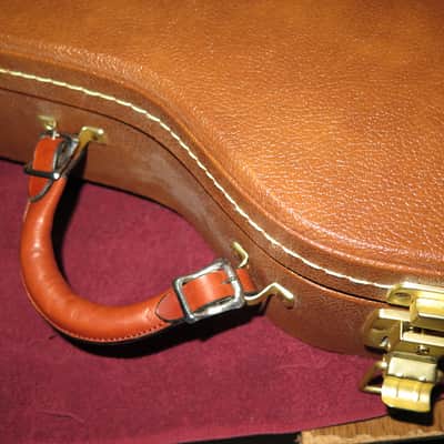 Leather buckle handle for Gibson tan case w/ figure 8 handle Les Paul L5 es 275 SG Flying V image 12