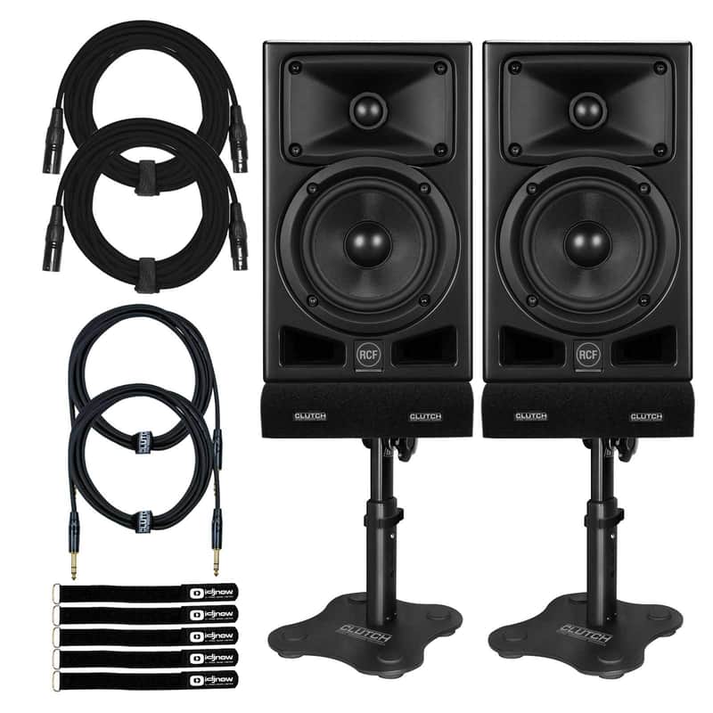 RCF Ayra Five 5" Active 2-Way Studio Monitor Reference Speakers Pair, Desk Stan image 1