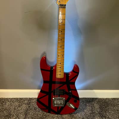 *EXTREMELY RARE* Lotus EVH Super Strat 1987 - Red and Black W/ Hardshell case image 1