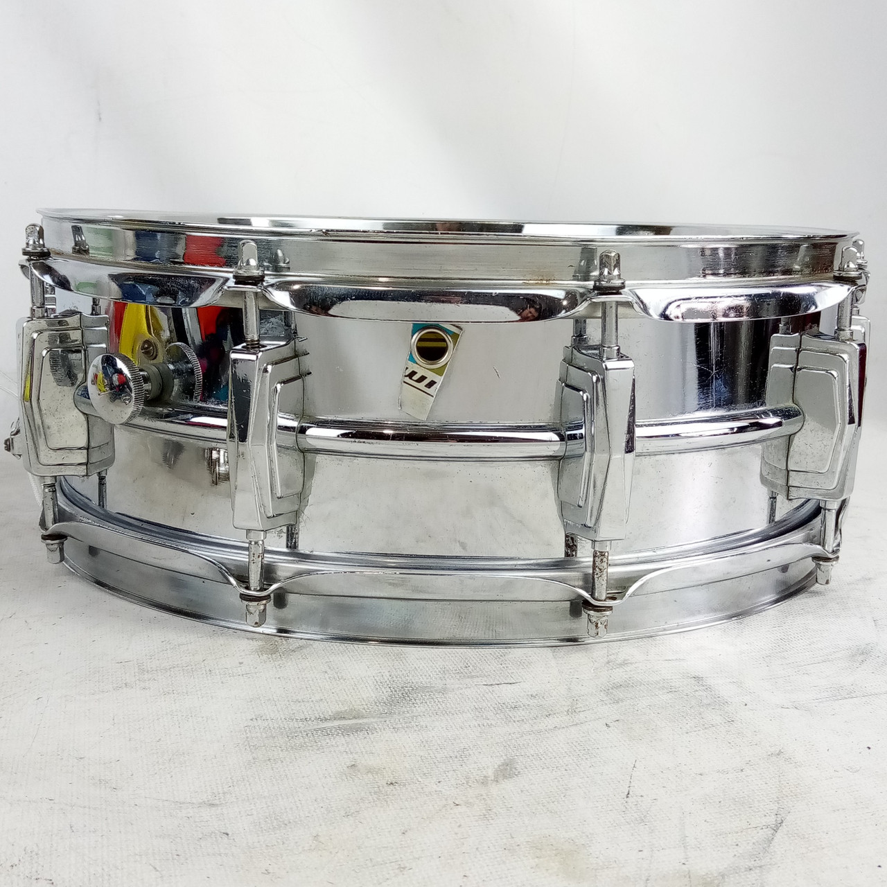 Ludwig Supraphonic 5x14" Snare Drum Vintage 70s Blue/Olive Badge 10Lug Chicago* — main photograph