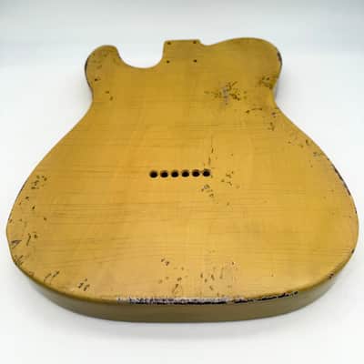MJT Telecaster Body Relic Alder Nitro Butterscotch Light mjt6665 image 8