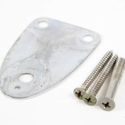 1970s Vintage Fender Stratocaster/Telecaster 3-Bolt Neck Plate ~Aged Patina~ Killer RELIC USA Strat/Tele image 4