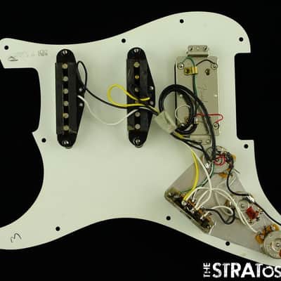 USED Fender MIM Strat HSS LOADED PICKGUARD Aged White image 2