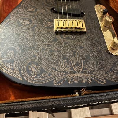 Fender James Burton Telecaster 1991 - Black with gold paisley pattern image 4