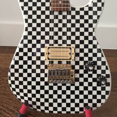 Charvel Boogie Bodies Warmoth Custom early 80's Hand Painted Checkerboard image 2