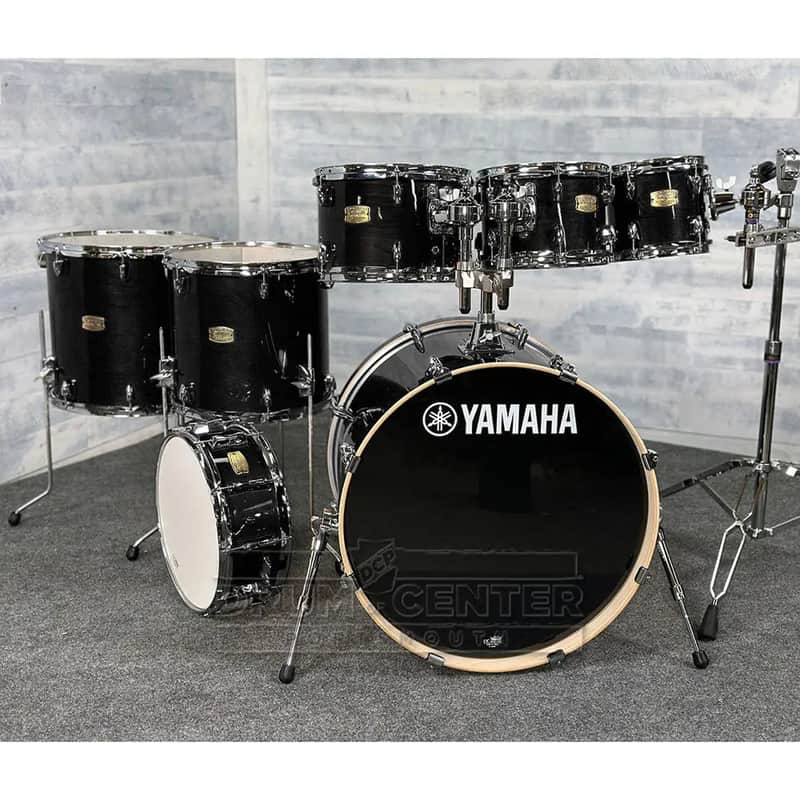 Yamaha Stage Custom Birch 7pc Drum Set 22/8/10/12/14/16/14 Raven Black image 1