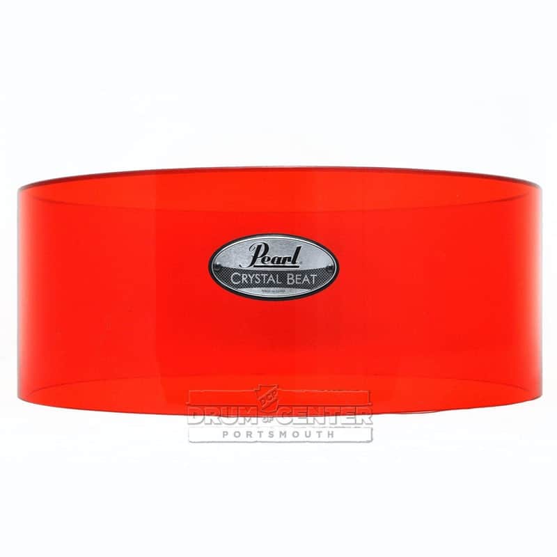 Pearl Crystal Beat Acrylic Free Floating Snare Shell 14x6.5 Ruby Red image 1