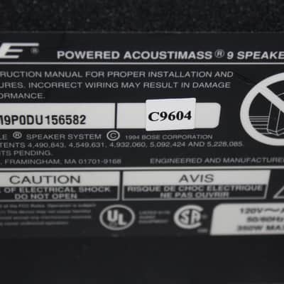 Bose Acoustimass 9 Black Powered Subwoofer Bass Speaker System TESTED WORKS image 3