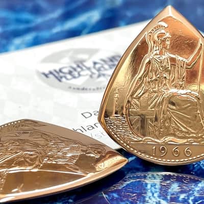 *Special Offer 20% Discount* Two (2) Queen Elizabeth 1966 Penny Coin Guitar Picks. image 2