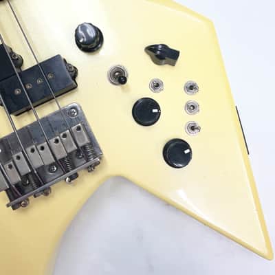 BC Rich MIJ NJ Warlock Bass White 1984 Moser Electronics W/OHSC image 5