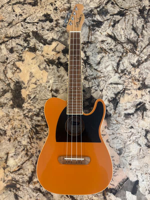 Fender Fullerton Tele Acoustic-Electric Ukulele + Gig Bag & Extra Strings image 1