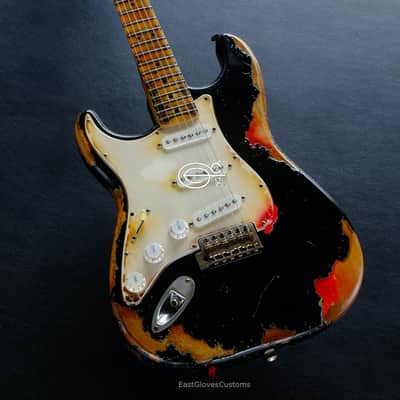 Fender Stratocaster Black Left Handed Heavy Aged Relic image 1