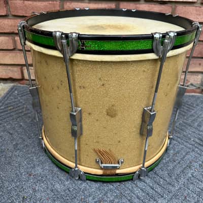 Vintage WFL LUDWIG 12x15 Parade Marching Mid-50's Snare Drum Mahogany 3PLY Silver Sparkle image 19