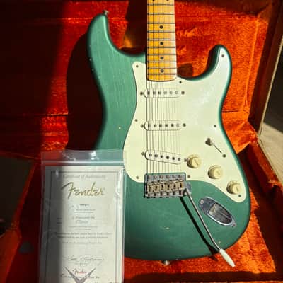 Fender Custom Shop Limited Edition NAMM '55 Stratocaster Journeyman Relic 2017 - Faded Aged Sherwood Metallic image 19