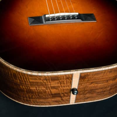 Huss and Dalton 0-SP Parlor 12-Fret Figured Black Walnut and and Bearclaw Sitka Spruce Sunburst Custom NEW image 15