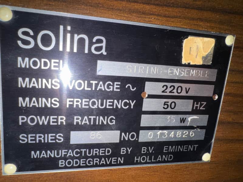 Eminent Eminent Solina String Ensemble (Series 86 78 - Very good image 1