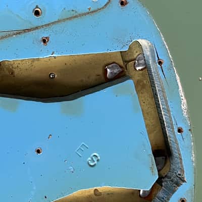1966 Fender Musicmaster Duo Sonic guitar body blue image 3