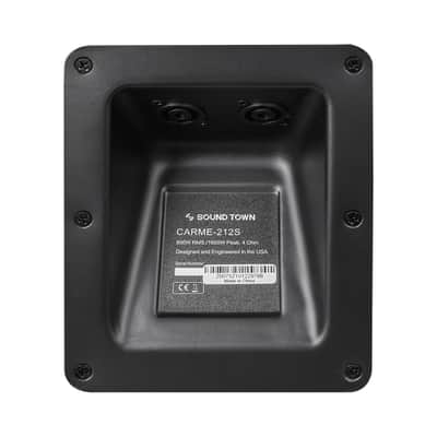CARME-212S | CARME Series Dual 12" 1600W Passive PA DJ Subwoofer with Folded Horn Design, Black, for Lounge, Club, Bar, Theater, Restaurant, Church image 6