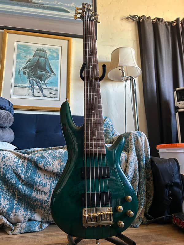 Ibanez SR1206-TT Standard Soundgear Bass 1994 - 1996 - Transparent Turquoise image 1