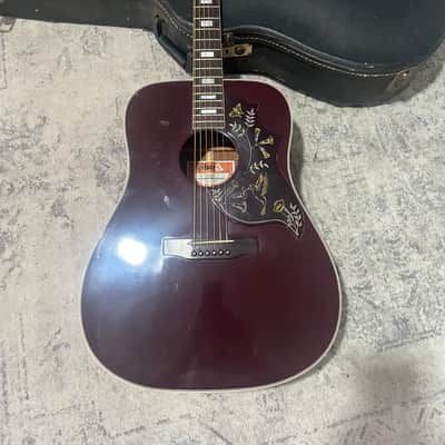 Gibson Hummingbird custom 1978 - Wine red image 13