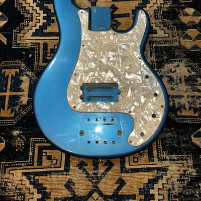 1977 Musicman Stingray Bass Body Refinished Blue Husk image 3