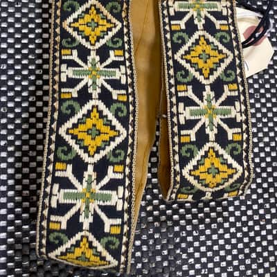 1960's Unmarked Vintage Strap - Green/Yellow/Black image 1
