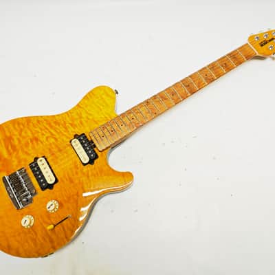 MUSIC MAN Axis Super Sport HH Trans Gold Electric Guitar, a6601 image 2