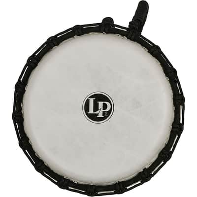 LP World 10 inch Rope Tuned Circle Djembe Regular  Green Marble image 5