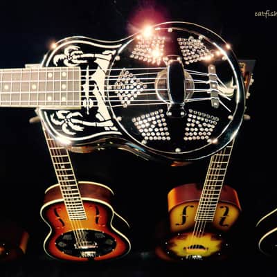 National Reso-Phonic Style O Ukulele 2025 - Mirror Nickel with Deco Palm Tree Design - IN STOCK NOW! image 7