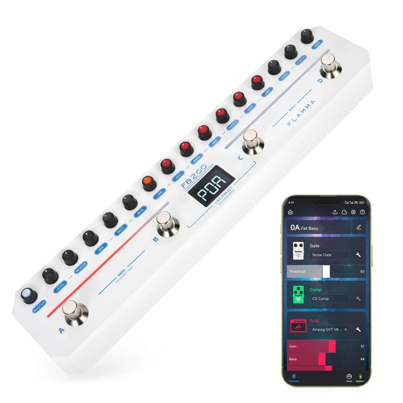 Flamma FB-200, Bass Guitar Multi-Effects Processor, Amp Modeling image 1