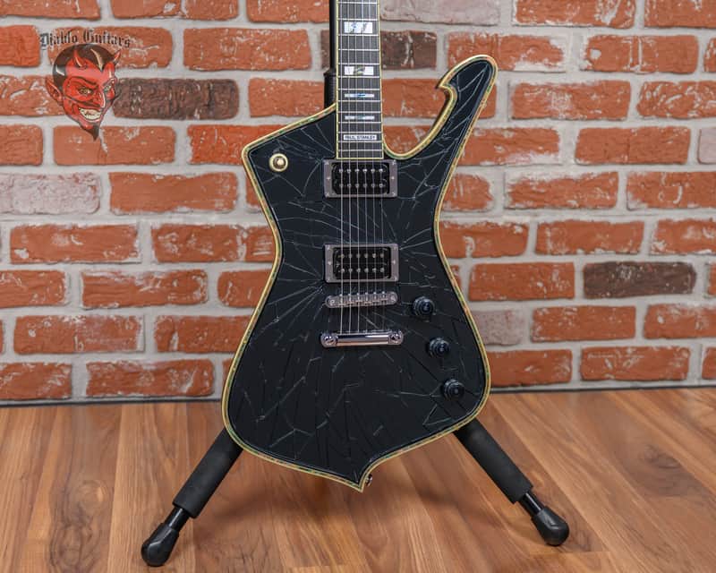 Ibanez Custom Shop Iceman PS3CM Paul Stanley Signature Black Cracked Mirror 2023 w/OHSC image 1