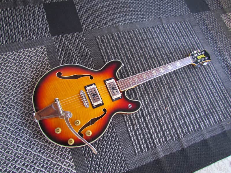 Univox Coily Made In Japan Flamey Body Changed Pickups Original Tremolo Read Entire Description image 1