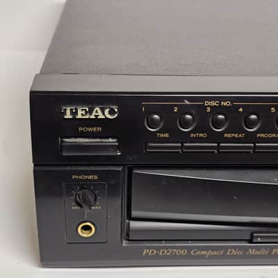 TEAC PD-D2700 5-Disc Compact Disc Player – 2000 – With RCA Cable image 2