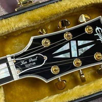Epiphone IGC Inspired by Gibson Les Paul Custom Ebony New Unplayed Auth Dlr 8lb10oz #705 image 17