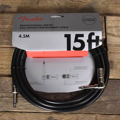 Fender 15' Professional Series Kill Switch Cable Straight/Right Angle image 1