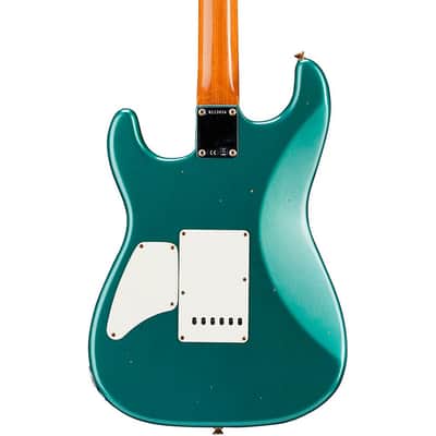 Fender Custom Shop Dealer Select Stratocaster HST Journeyman Electric Guitar Regular Aged Sherwood Green Metallic image 2