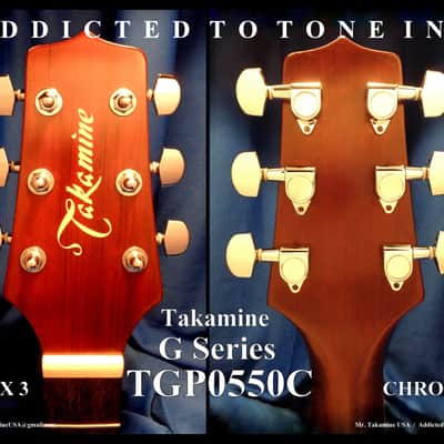 Takamine G Series  TGP0550C Tuning Machine Heads / Tuners / Set of 6 / OEM Part  CHROME image 2