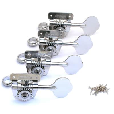 WJBL-200-CR-4 Wilkinson Chrome Cloverleaf Bass Tuners for 70s Fender P/Jazz Bass®