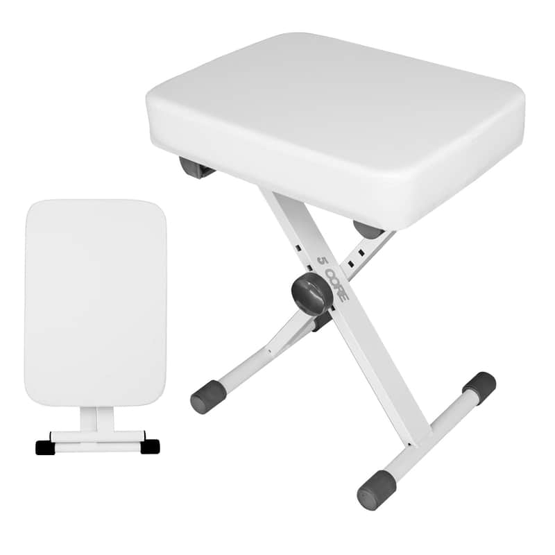 5 Core Keyboard Bench 3 Inch Padded Piano Stool Adjustable 20.5" Guitar Seat Heavy Duty Portable image 1