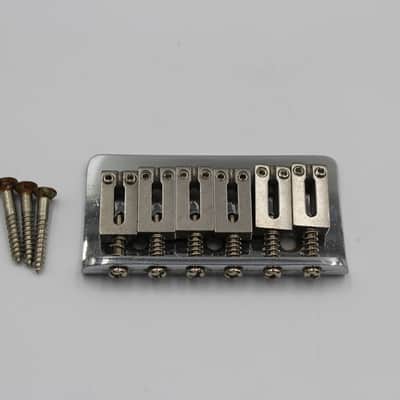 1990s Vintage Gotoh Japan Hardtail Bridge For Fender Stratocaster/Telecaster ~CHROME~ image 2